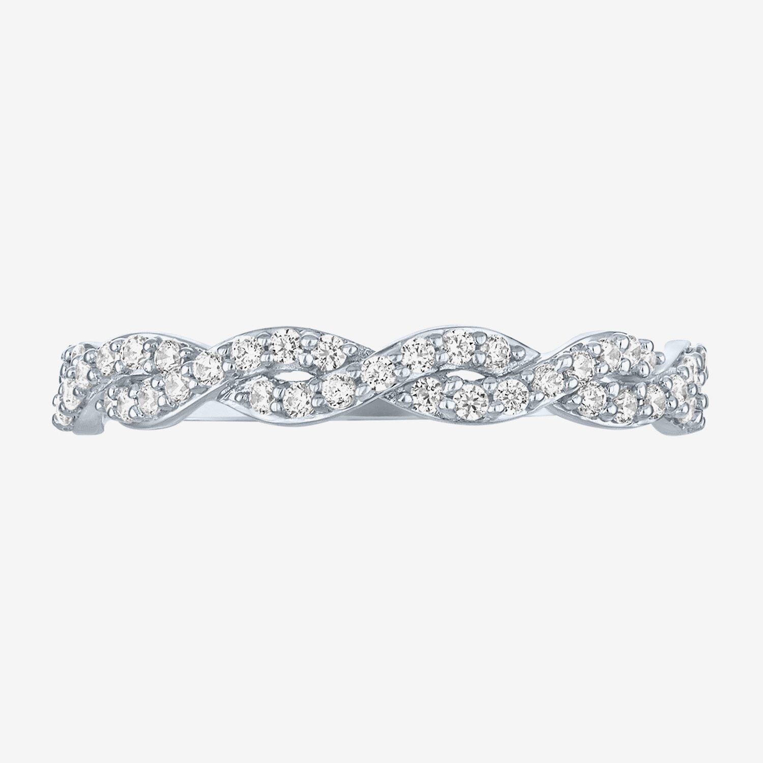 (G-H / I1-I2) Womens 1/4 CT. T.W. Lab Grown White Diamond 10K Gold Band