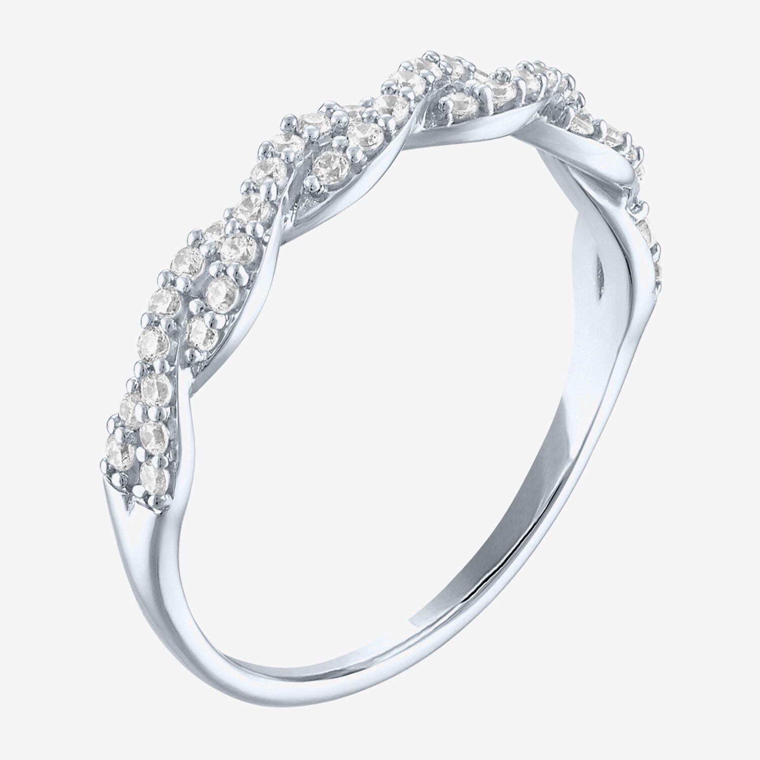(G-H / I1-I2) Womens 1/4 CT. T.W. Lab Grown White Diamond 10K Gold Band