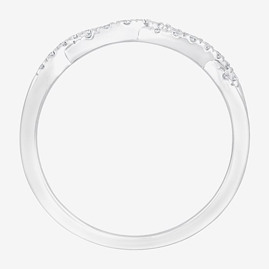 (G / Si2) Womens 1/4 CT. T.W. Lab Grown White Diamond 10K Gold Wedding Band