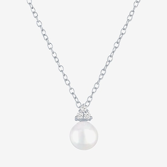 Yes, Please! Womens White Cultured Freshwater Pearl Sterling Silver 2-pc. Jewelry Set