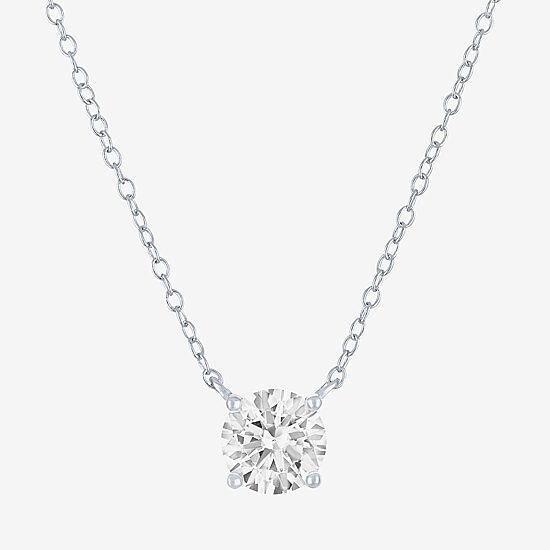 Yes, Please! Womens Lab Created White Sapphire Sterling Silver Round 2-pc. Jewelry Set