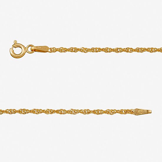 Made in Italy Womens 24K Gold Over Silver 24 Inch Singapore Chain Necklace