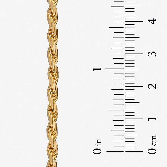 Made in Italy Mens 24K Gold Over Silver 24 Inch Rope Chain Necklace