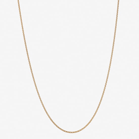 Made in Italy Womens 24K Gold Over Silver 24 Inch Link Chain Necklace