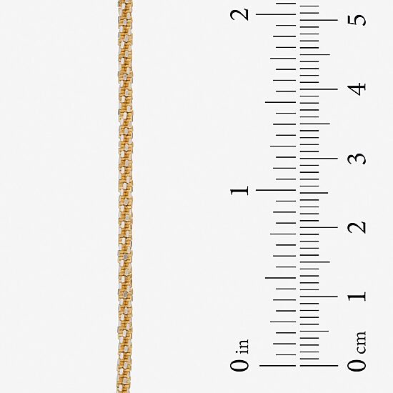 Made in Italy Womens 24K Gold Over Silver 18 Inch Link Chain Necklace