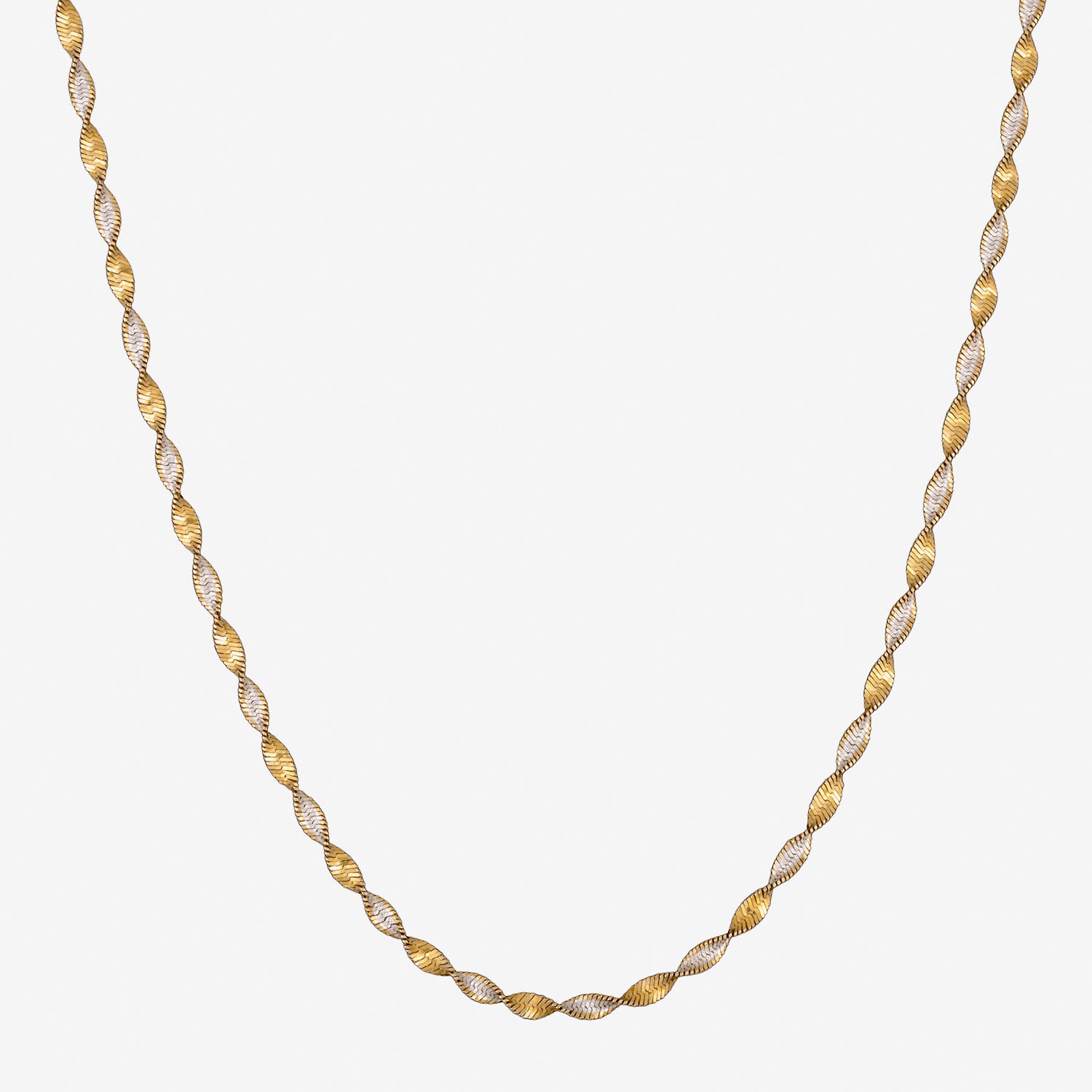 Made in Italy Womens 24K Gold Over Silver 18 Inch Link Chain Necklace