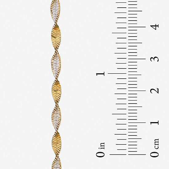 Made in Italy Womens 24K Gold Over Silver 18 Inch Link Chain Necklace