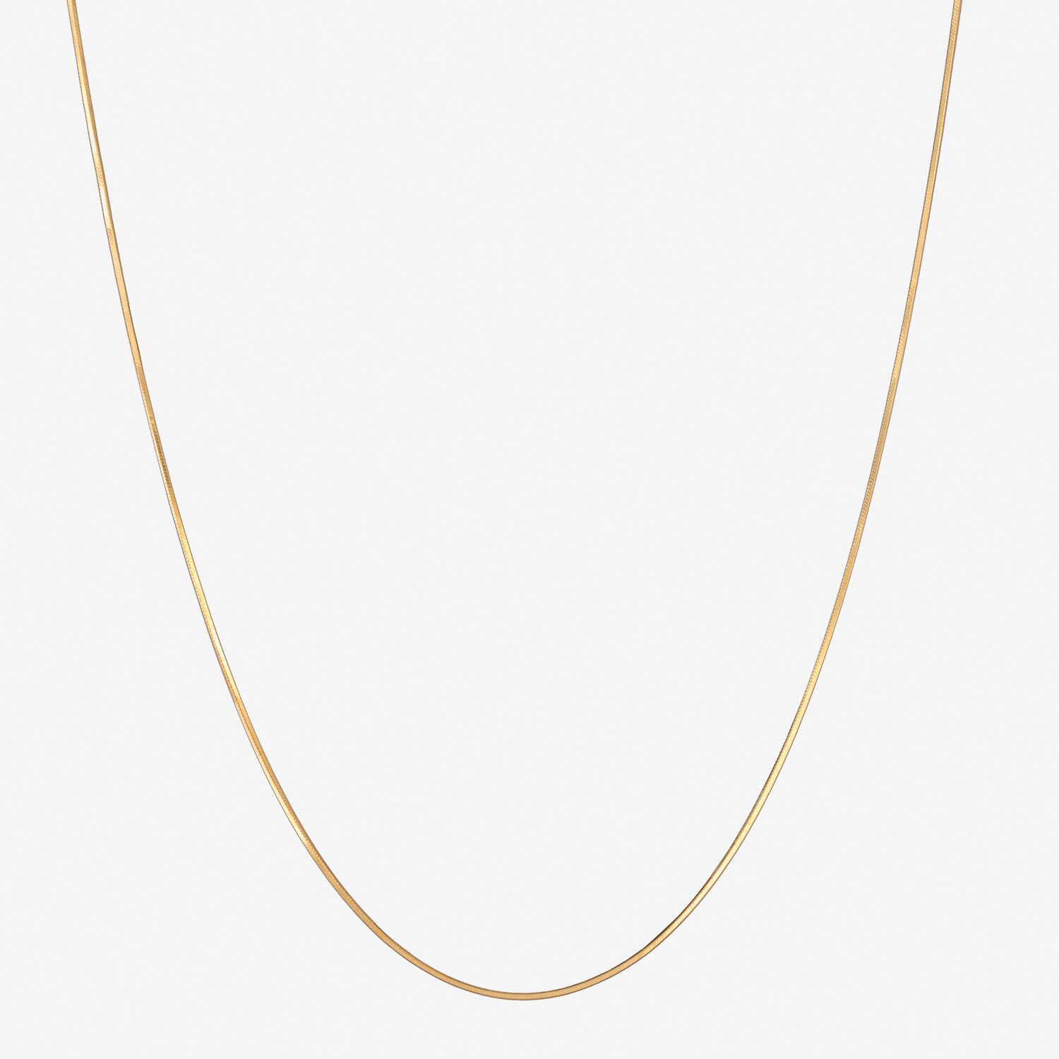 Made in Italy Womens 24K Gold Over Silver 20 Inch Snake Chain Necklace