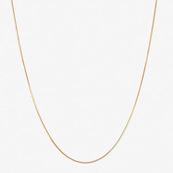 Made in Italy Womens 24K Gold Over Silver 20 Inch Snake Chain Necklace