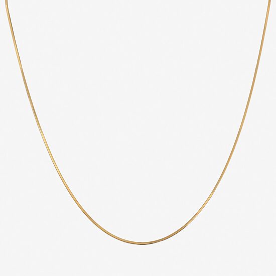 Made in Italy Womens 24K Gold Over Silver 16 Inch Snake Chain Necklace