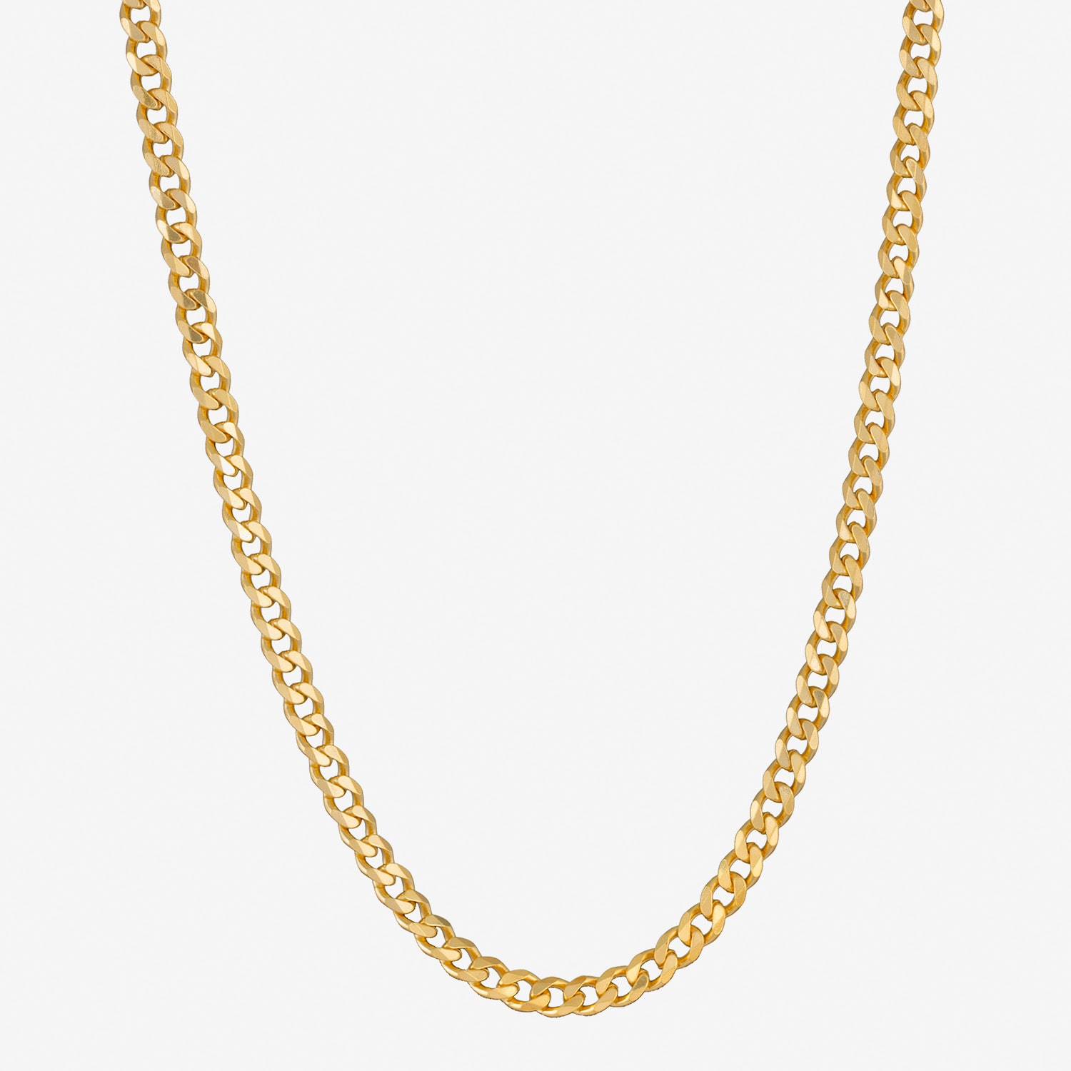 Made in Italy Mens 24K Gold Over Silver 24 Inch Curb Chain Necklace