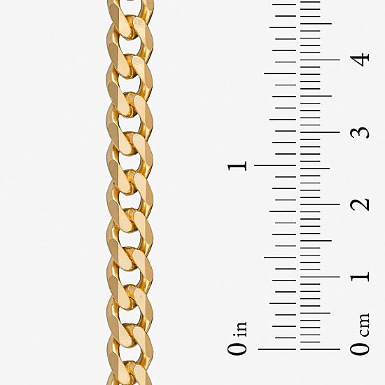 Made in Italy Mens 24K Gold Over Silver 24 Inch Curb Chain Necklace