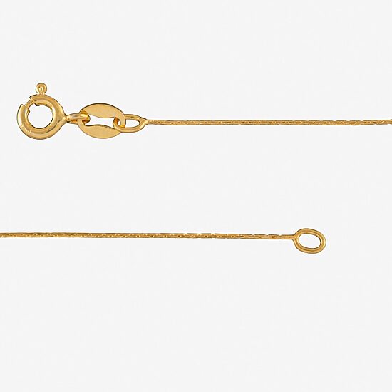 Made in Italy Womens 24K Gold Over Silver 18 Inch Fashion Chain Necklace