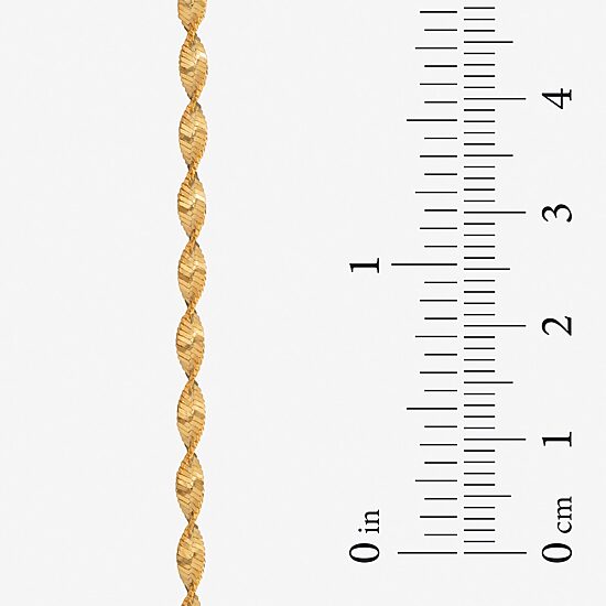 Womens 24K Gold Over Silver 7.5 Inch Solid Herringbone Chain Bracelet