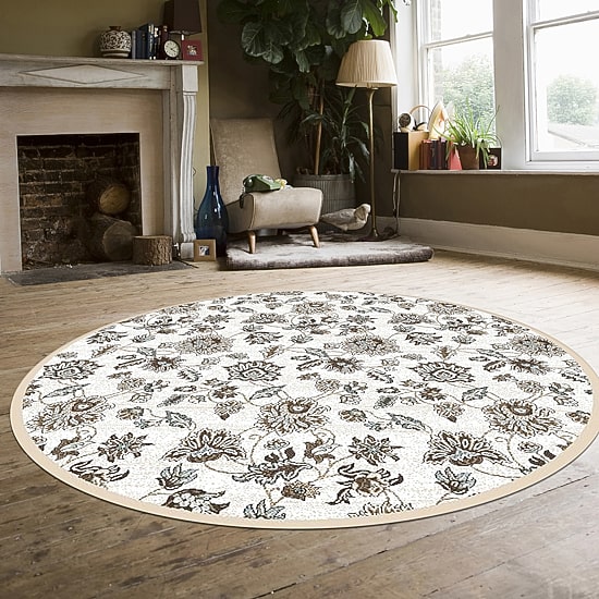 Radici Pisa Floral Traditional Indoor Round Area Rug