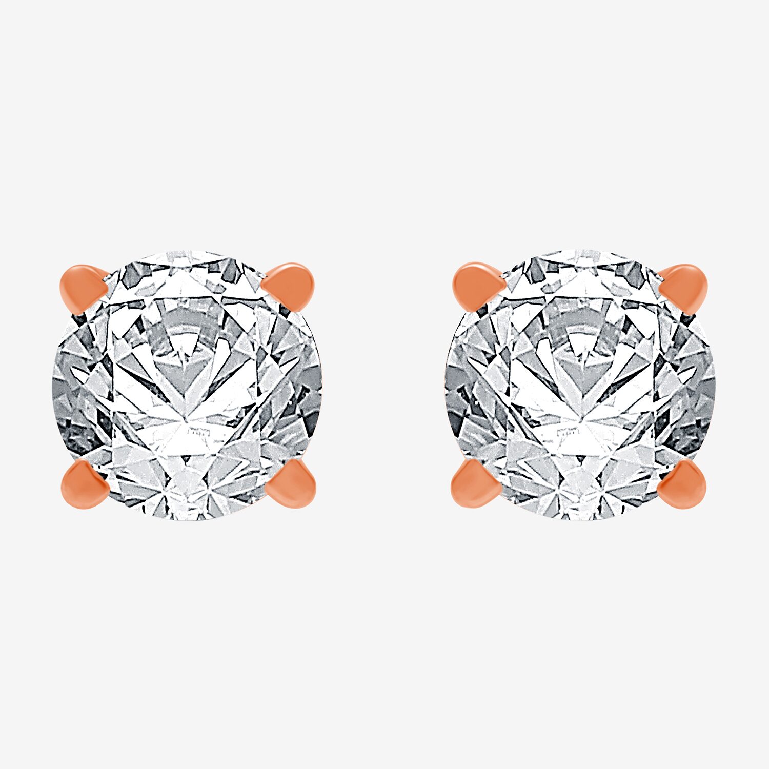 5/8 CT. T.W. Natural White Diamond 10K Gold 4.3mm Stud Earrings