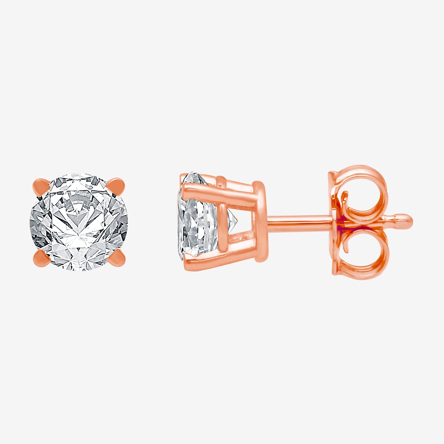 5/8 CT. T.W. Natural White Diamond 10K Gold 4.3mm Stud Earrings
