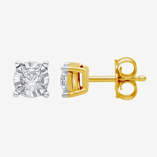 1/6 CT. T.W. Natural White Diamond 5.6mm Sterling Silver Stud Earrings