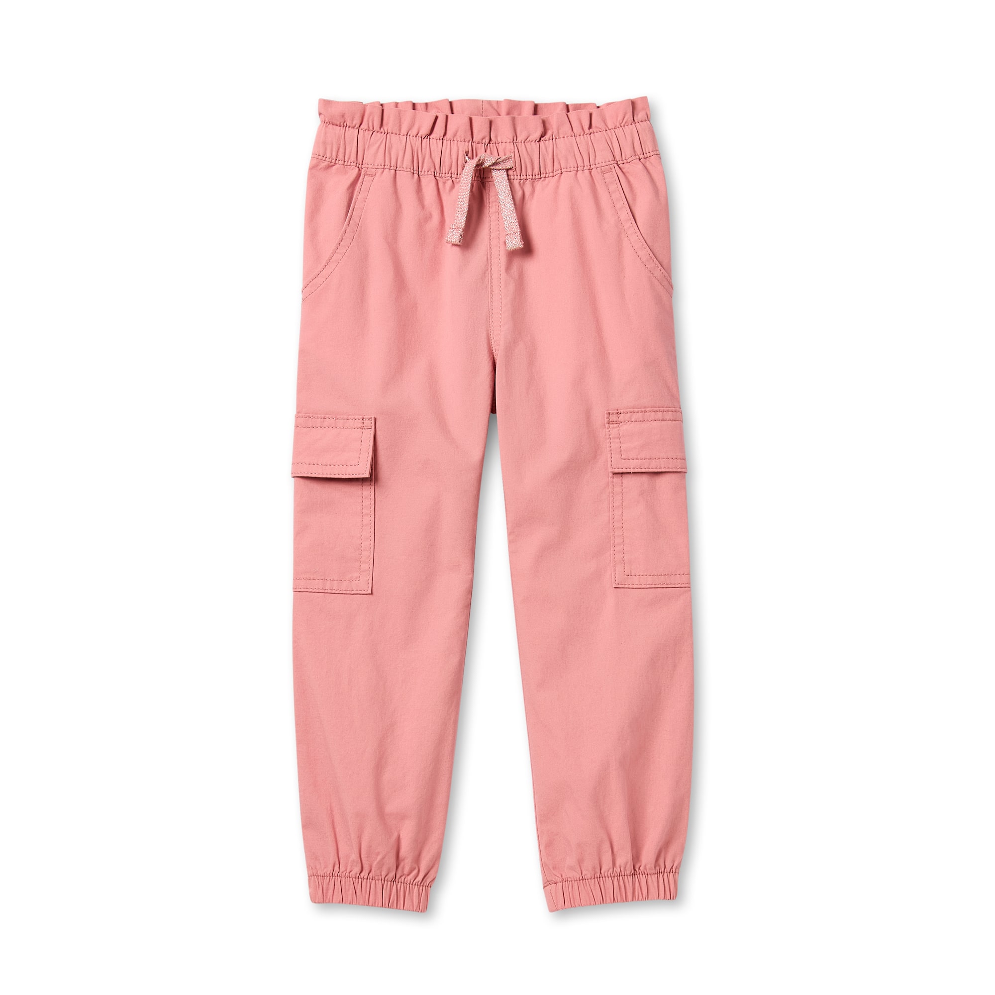 Okie Dokie Toddler & Little Girls Drawstring Waist Cuffed Loose Fit Jogger Pant