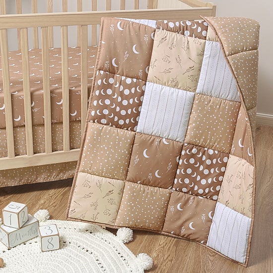 The Peanutshell Boho Celestial 3-pc. Crib Bedding Set