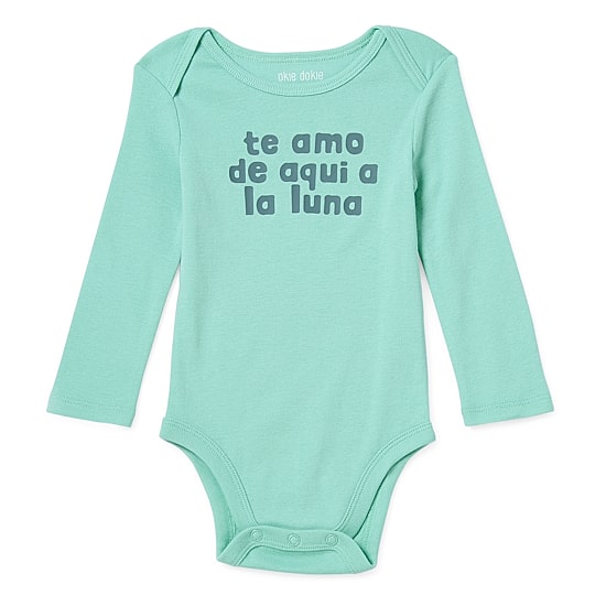 Okie Dokie Baby Unisex Round Neck Long Sleeve Rib Bodysuit