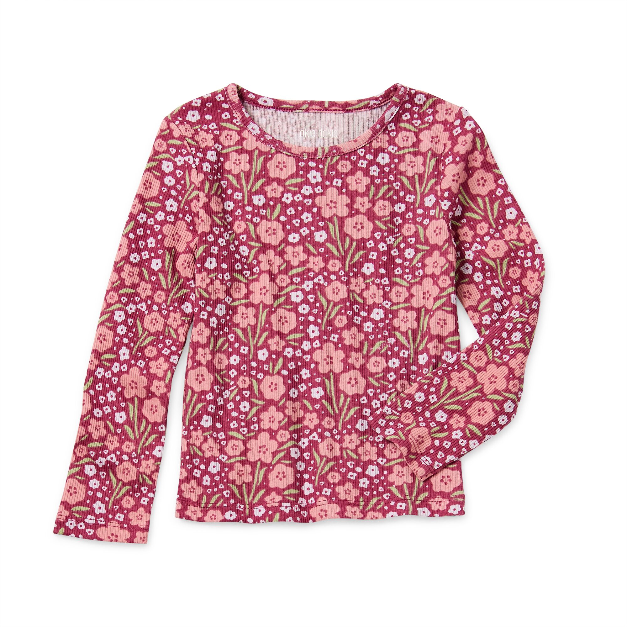 Okie Dokie Toddler & Little Girls Crew Neck Long Sleeve T-Shirt