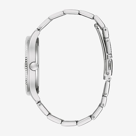 Caravelle Designed By Bulova Mens Silver Tone Stainless Steel Bracelet Watch 43b174