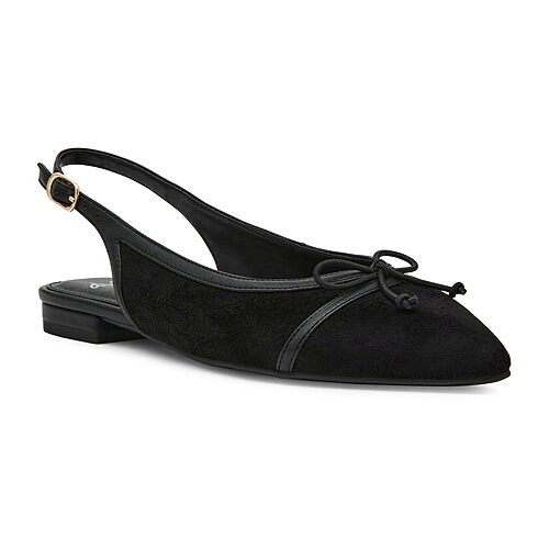 Dv8 Caterana Womens Almond Closed Toe Ballet Flats In Black