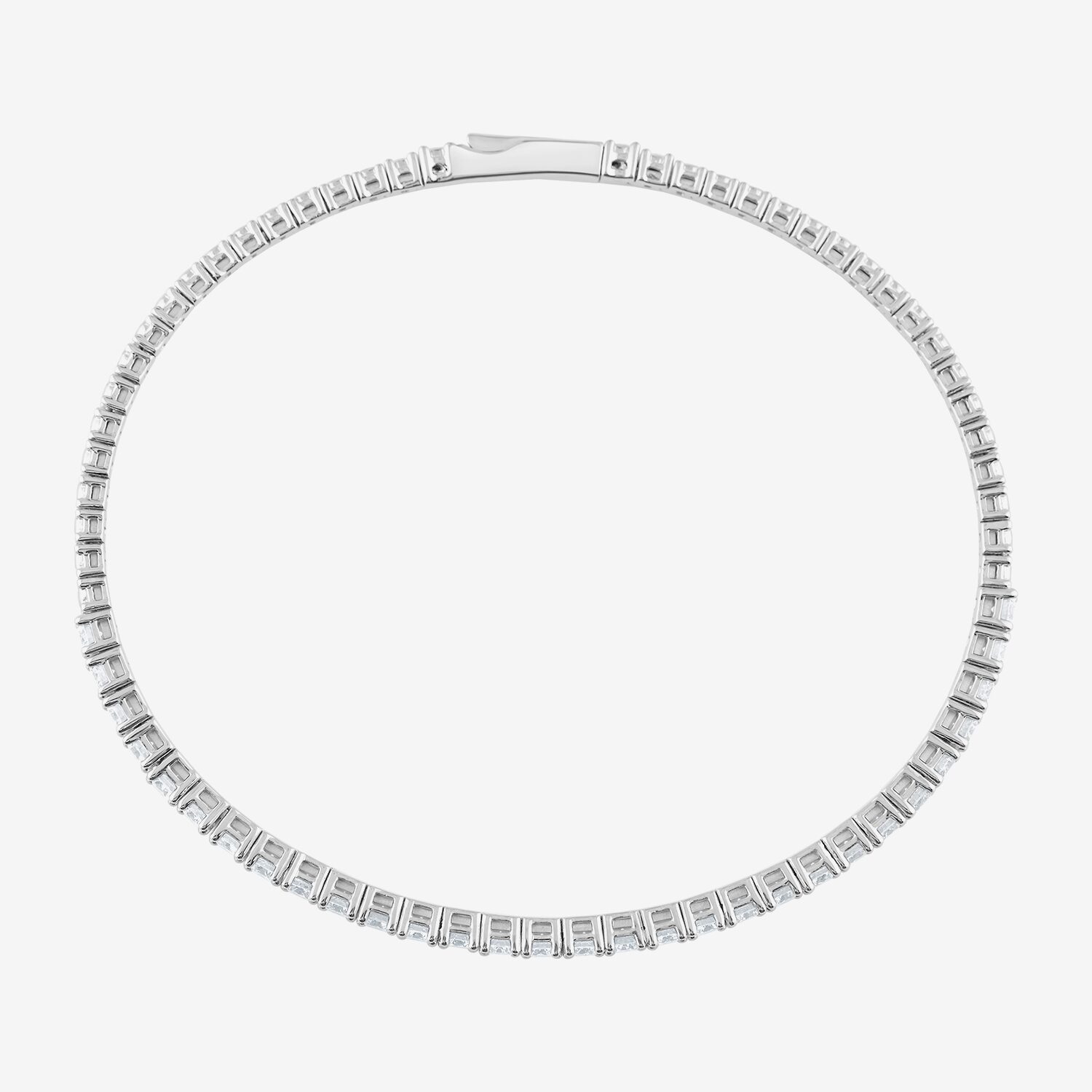 (G / Si1-Si2) Womens 2 CT. T.W. Lab Grown White Diamond Sterling Silver Bangle Bracelet