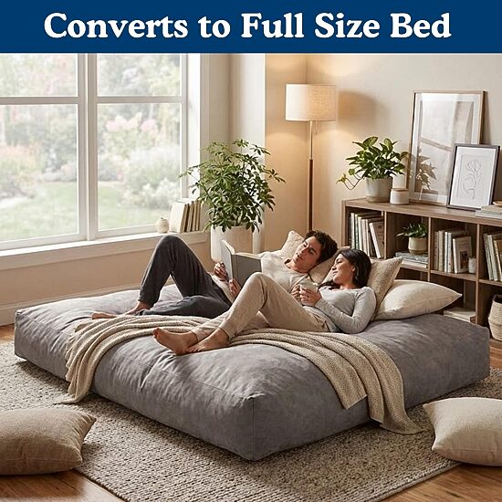 Sealy® Teddy 2-in-1 Memory Foam Bean Bag Chair