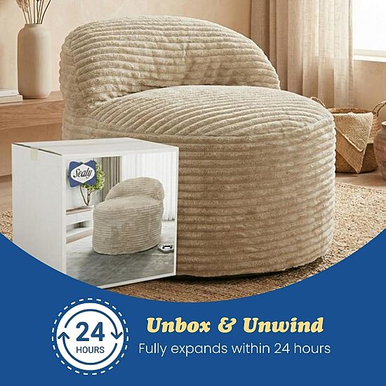 Sealy® Teddy 2-in-1 Memory Foam Bean Bag Chair