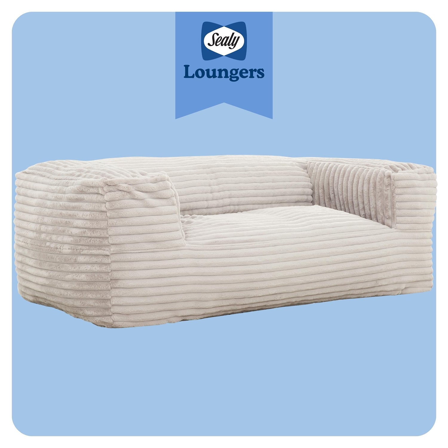 Sealy® Redd Corduroy Memory Foam Bean Bag Sofa-Style Chair