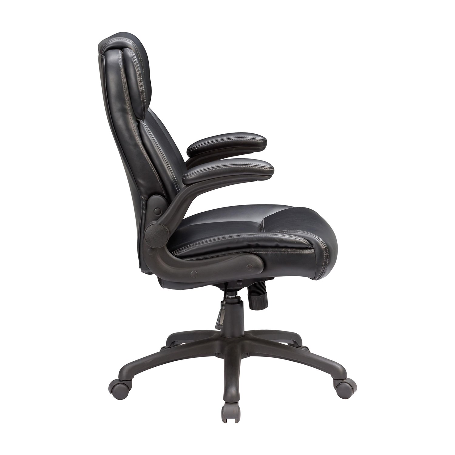 Sealy Atlas Bonded Ergonomic Design Adjustable Height Office Chair in Black