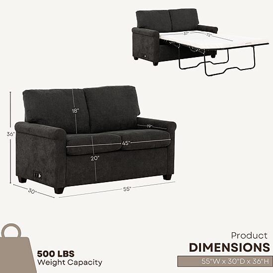 Primo™ Kensington Roll-Arm Sleeper Sofa