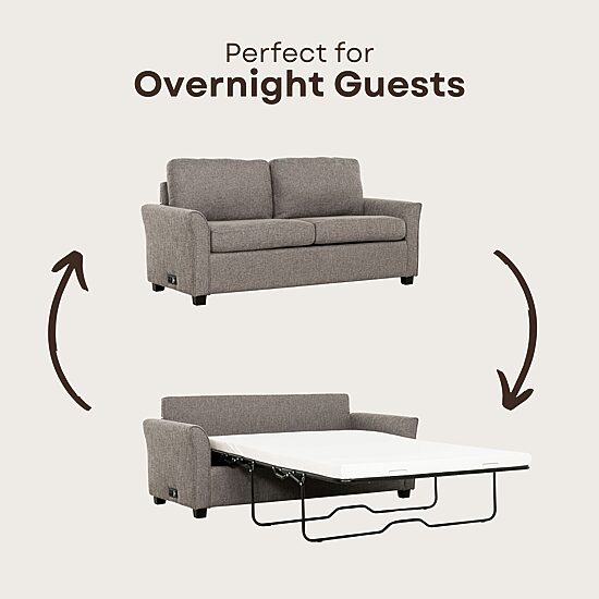 Honor Curved Slope-Arm Sleeper Sofa