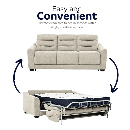 Stearns & Foster® Luca 83" Queen Sleeper Sofa with 8" Pocket Coil Mattress
