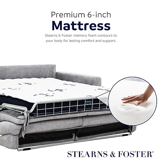 Stearns & Foster Atillio 80" Queen Sleeper Sofa with Memory Foam