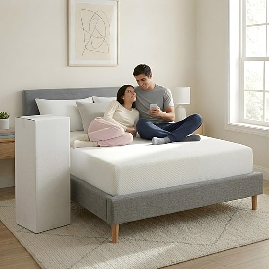 Primo Divine 8" Medium/Firm Gel Memory Foam Tight Top - Mattress in a Box