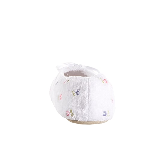 Isotoner Embroidered Microterry Womens Ballerina Slippers