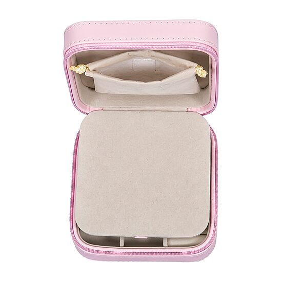 Mele and Co Josette Mirrored Pink Jewelry Travel Case