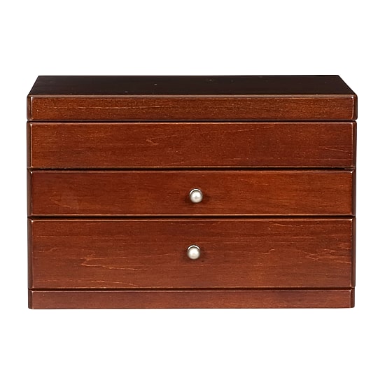 Mele and Co Brisbane Walnut-Finish Jewelry Box