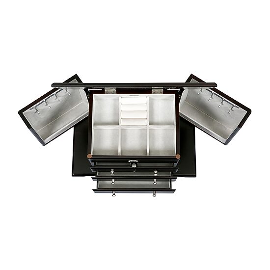Mele and Co Ellington Mahogany-Finish Jewelry Box