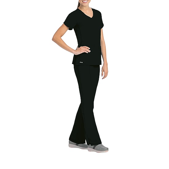 Grey's Anatomy™ by Barco Classic 41423 Cora 4-Pocket Womens Plus Tall V Neck Short Sleeve Tag Free Scrub Top