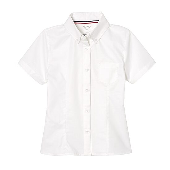 French Toast Little & Big Girls Short Sleeve Wrinkle Resistant Blouse
