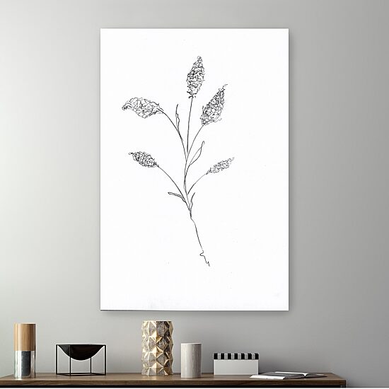 Floral Sketch II Giclee Canvas Art