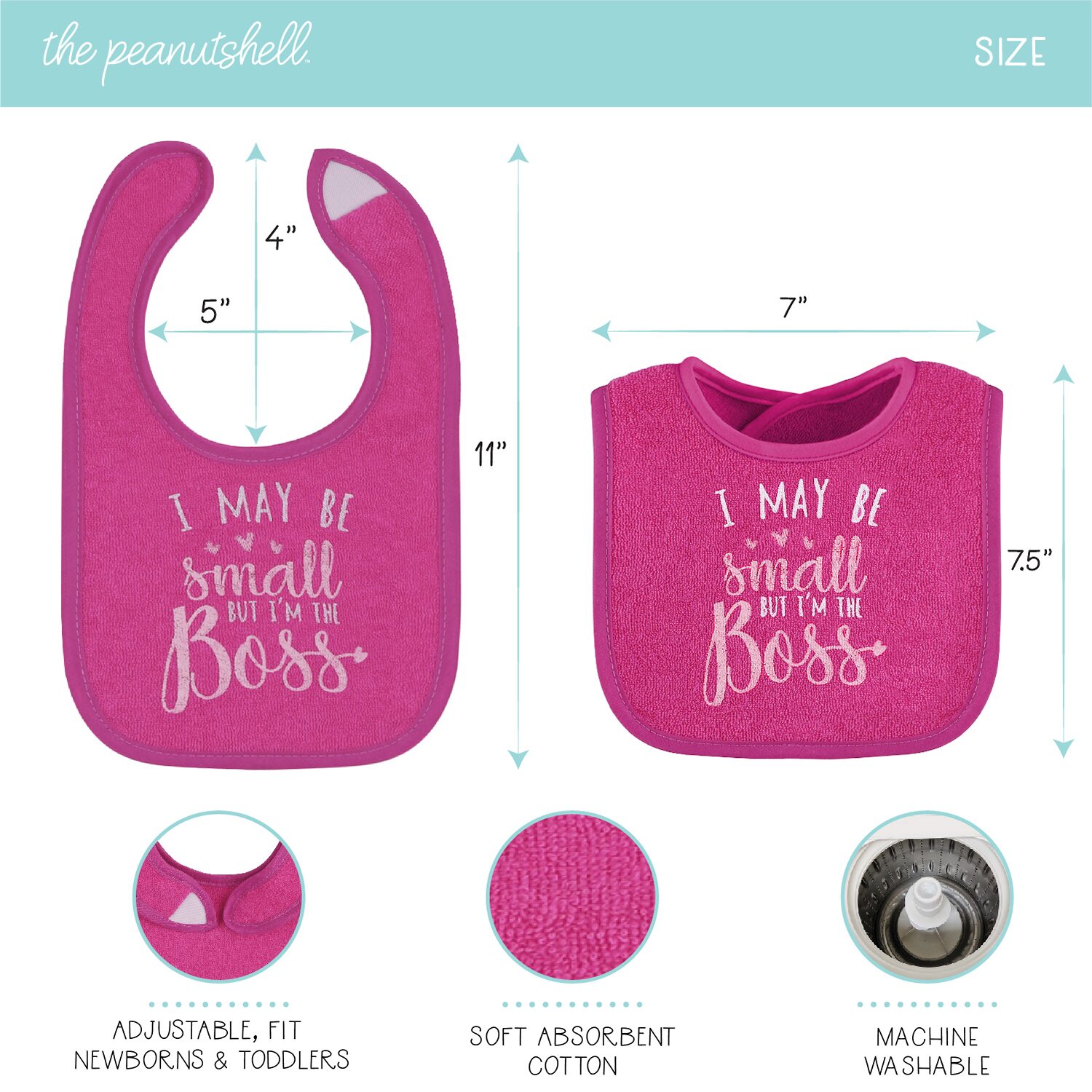 The Peanutshell Girls 8-pc. Bib