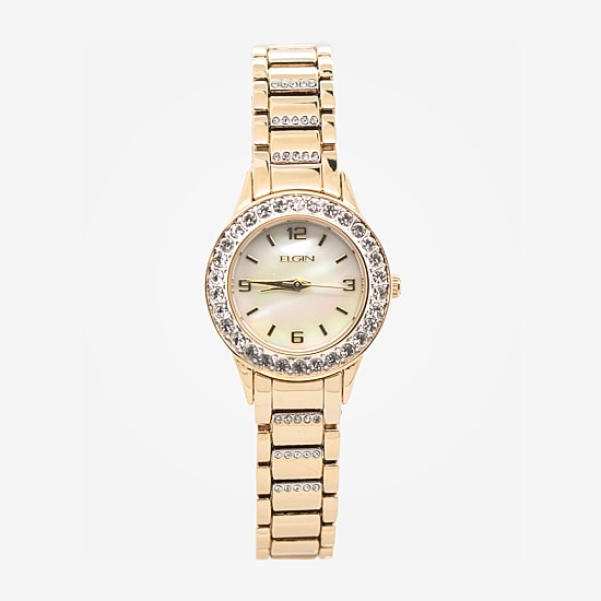 Elgin Womens Gold Tone 2-pc. Watch Boxed Set Eg201807st