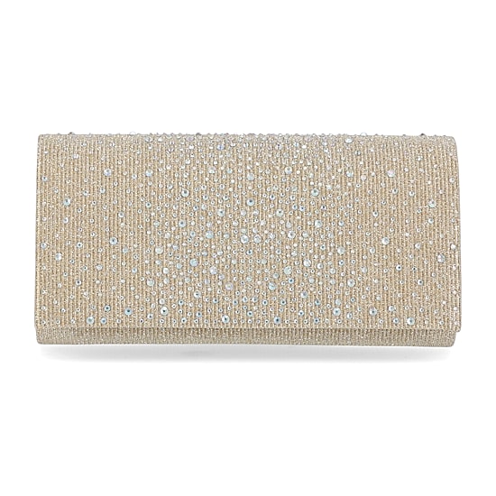 Gunne Sax by Jessica McClintock Chloe Scattered Stones Clutch Beaded Evening Bag