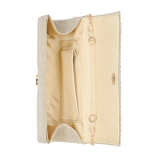 Gunne Sax by Jessica McClintock Chloe Scattered Stones Clutch Beaded Evening Bag
