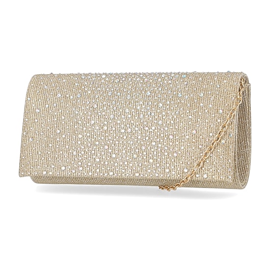 Gunne Sax by Jessica McClintock Chloe Scattered Stones Clutch Beaded Evening Bag